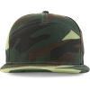 imageTrendy Apparel Shop 7 Panel Cotton Structured Flat Bill Camper Style Snapback CapCamo