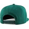 imageTrendy Apparel Shop 7 Panel Cotton Structured Flat Bill Camper Style Snapback CapDark Green