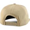 imageTrendy Apparel Shop 7 Panel Cotton Structured Flat Bill Camper Style Snapback CapKhaki