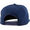 imageTrendy Apparel Shop 7 Panel Cotton Structured Flat Bill Camper Style Snapback CapNavy