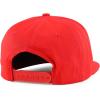 imageTrendy Apparel Shop 7 Panel Cotton Structured Flat Bill Camper Style Snapback CapRed