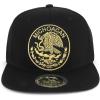 imageTrendy Apparel Shop City of Mexico Eagle Embroidered Flatbill Trucker Mesh CapMichoacan Black