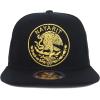imageTrendy Apparel Shop City of Mexico Eagle Embroidered Flatbill Trucker Mesh CapNayarit Black