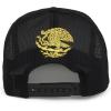 imageTrendy Apparel Shop City of Mexico Eagle Embroidered Flatbill Trucker Mesh CapZacatecas Black