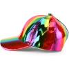 imageTrendy Apparel Shop Metallic Shiny Reflective Snapback Baseball CapRainbow