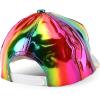 imageTrendy Apparel Shop Metallic Shiny Reflective Snapback Baseball CapRainbow