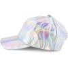 imageTrendy Apparel Shop Metallic Shiny Reflective Snapback Baseball CapSilver