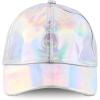 imageTrendy Apparel Shop Metallic Shiny Reflective Snapback Baseball CapSilver