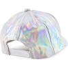 imageTrendy Apparel Shop Metallic Shiny Reflective Snapback Baseball CapSilver