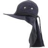 imageTrendy Apparel Shop Outdoor Lightweight Sun Protection Wide Brim Cap with Neck FlapBlack