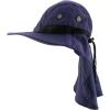 imageTrendy Apparel Shop Outdoor Lightweight Sun Protection Wide Brim Cap with Neck FlapNavy