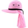 imageTrendy Apparel Shop Outdoor Lightweight Sun Protection Wide Brim Cap with Neck FlapPink