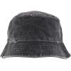 imageTrendy Apparel Shop Pigment Dyed Cotton Distressed Vintage Short Brim Bucket HatPigment Black