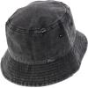 imageTrendy Apparel Shop Pigment Dyed Cotton Distressed Vintage Short Brim Bucket HatPigment Black