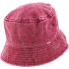 imageTrendy Apparel Shop Pigment Dyed Cotton Distressed Vintage Short Brim Bucket HatPigment Burgundy
