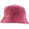 imageTrendy Apparel Shop Pigment Dyed Cotton Distressed Vintage Short Brim Bucket HatPigment Burgundy