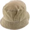 imageTrendy Apparel Shop Pigment Dyed Cotton Distressed Vintage Short Brim Bucket HatPigment Khaki