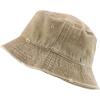 imageTrendy Apparel Shop Pigment Dyed Cotton Distressed Vintage Short Brim Bucket HatPigment Khaki