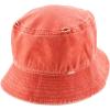 imageTrendy Apparel Shop Pigment Dyed Cotton Distressed Vintage Short Brim Bucket HatPigment Orange