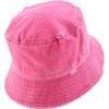 imageTrendy Apparel Shop Pigment Dyed Cotton Distressed Vintage Short Brim Bucket HatPigment Pink