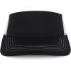 imageTrendy Apparel Shop Plain 2 Tone Mesh Back Visor with Adjustable Snap ClosureBlack White