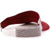 imageTrendy Apparel Shop Plain 2 Tone Mesh Back Visor with Adjustable Snap ClosureBurgundy White