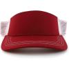 imageTrendy Apparel Shop Plain 2 Tone Mesh Back Visor with Adjustable Snap ClosureBurgundy White