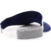 imageTrendy Apparel Shop Plain 2 Tone Mesh Back Visor with Adjustable Snap ClosureNavy White