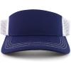 imageTrendy Apparel Shop Plain 2 Tone Mesh Back Visor with Adjustable Snap ClosureNavy White