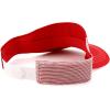 imageTrendy Apparel Shop Plain 2 Tone Mesh Back Visor with Adjustable Snap ClosureRed White