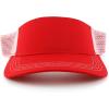 imageTrendy Apparel Shop Plain 2 Tone Mesh Back Visor with Adjustable Snap ClosureRed White