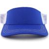 imageTrendy Apparel Shop Plain 2 Tone Mesh Back Visor with Adjustable Snap ClosureRoyal White