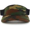 imageTrendy Apparel Shop Plain 2 Tone Mesh Back Visor with Adjustable Snap ClosureWoodland Black