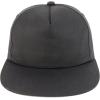 imageTrendy Apparel Shop Plain Unstructured Soft 5 Panel Round Flat Bill Snapback CapBlack