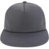 imageTrendy Apparel Shop Plain Unstructured Soft 5 Panel Round Flat Bill Snapback CapDark Grey