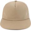 imageTrendy Apparel Shop Plain Unstructured Soft 5 Panel Round Flat Bill Snapback CapKhaki