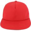 imageTrendy Apparel Shop Plain Unstructured Soft 5 Panel Round Flat Bill Snapback CapRed