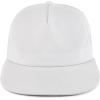 imageTrendy Apparel Shop Plain Unstructured Soft 5 Panel Round Flat Bill Snapback CapWhite