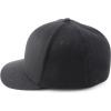 imageTrendy Apparel Shop Plain and Embroidered Wool Structured 6 Panel Umpire Fitted Flexfit CapBlack