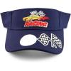 imageTrendy Apparel Shop Racing 3D Embroidered Flame Car Race Flag Visor CapNavy