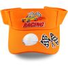 imageTrendy Apparel Shop Racing 3D Embroidered Flame Car Race Flag Visor CapOrange