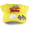 imageTrendy Apparel Shop Racing 3D Embroidered Flame Car Race Flag Visor CapYellow