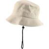 imageTrendy Apparel Shop Short Brim Ripstop Lariat Boonie Bucket Hat with Rope Chin StrapKhaki