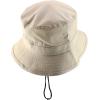 imageTrendy Apparel Shop Short Brim Ripstop Lariat Boonie Bucket Hat with Rope Chin StrapKhaki