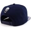 imageTrendy Apparel Shop Skull Bandana Embroidered Paisley Print Flatbill CapNavy