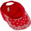 imageTrendy Apparel Shop Skull Bandana Embroidered Paisley Print Flatbill CapRed