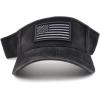 imageTrendy Apparel Shop USA American Flag Embroidered Polyester Summer Visor HatCharcoal