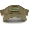 imageTrendy Apparel Shop USA American Flag Embroidered Polyester Summer Visor HatKhaki