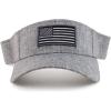 imageTrendy Apparel Shop USA American Flag Embroidered Polyester Summer Visor HatLight Grey