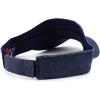 imageTrendy Apparel Shop USA American Flag Embroidered Polyester Summer Visor HatPigment Navy